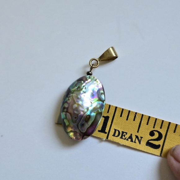 Abalone Shell Pendant Puffed Oval Jewelry - Picture 13 of 13